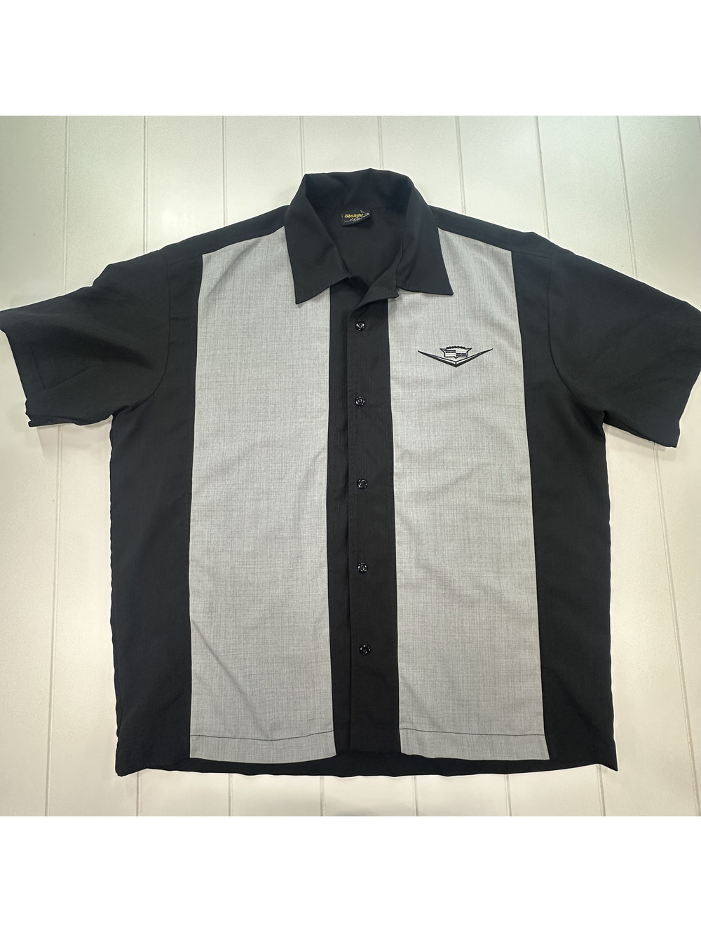 Steady Clothing Cadillac Bowling Shirt XL Rockabilly Colorblock Button Up